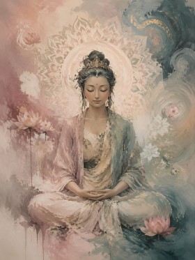 Meditative Buddha Vision als Gallery Print oder Acrylbild