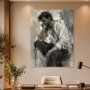 Nachdenkliches Männerporträt als Leinwandbild oder Kunstdruck
