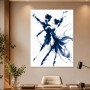 Tänzerische Silhouetten in Blau, als Wandbild oder Kunstdruck