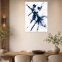 Tänzerische Silhouetten in Blau, als Wandbild oder Kunstdruck