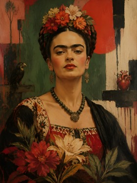 Frida Kahlo Portrait als Fine Art Print oder Wandbild