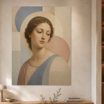 Portrait in Pastell: Kunstdruck oder Gallery Print mit moderner Eleganz