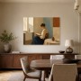 Ruhiges Interieur mit Lesender, Kunstdruck oder Wandbild