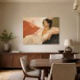 Elegante Porträtstudie als Kunstwerk oder Wandbild mit warmer Farbigkeit