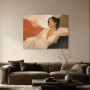 Elegante Porträtstudie als Kunstwerk oder Wandbild mit warmer Farbigkeit