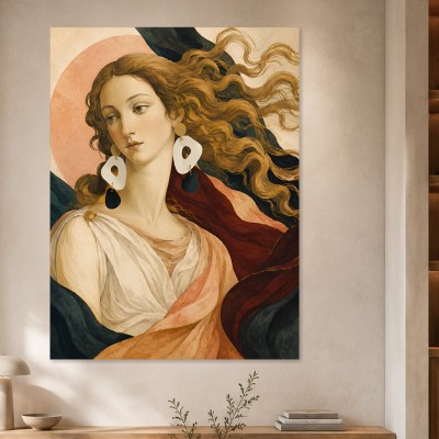 Elegantes Porträt als Poster oder Acrylbild mit fließenden Formen