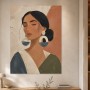 Porträt mit ruhiger Eleganz, Wandbild oder Kunstdruck