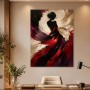 Abstraktes Wandbild oder Fine Art Print mit eleganter Frauen-Silhouette