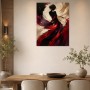 Abstraktes Wandbild oder Fine Art Print mit eleganter Frauen-Silhouette