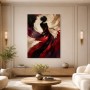 Abstraktes Wandbild oder Fine Art Print mit eleganter Frauen-Silhouette