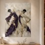 Abstrakte Kunst mit zwei Figuren als Galerie Leinwand oder Poster