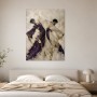 Abstrakte Kunst mit zwei Figuren als Galerie Leinwand oder Poster