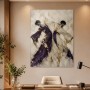 Abstrakte Kunst mit zwei Figuren als Galerie Leinwand oder Poster