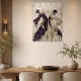 Abstrakte Kunst mit zwei Figuren als Galerie Leinwand oder Poster