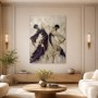 Abstrakte Kunst mit zwei Figuren als Galerie Leinwand oder Poster