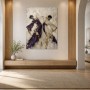 Abstrakte Kunst mit zwei Figuren als Galerie Leinwand oder Poster