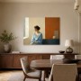 Ruhiges Porträt mit Licht und Farbe, Leinwand oder Kunstdruck
