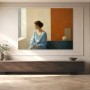 Ruhiges Porträt mit Licht und Farbe, Leinwand oder Kunstdruck