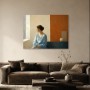 Ruhiges Porträt mit Licht und Farbe, Leinwand oder Kunstdruck