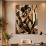 Geometrische Frau mit Bogen als Kunstdruck oder Modernes Wandbild