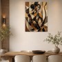 Geometrische Frau mit Bogen als Kunstdruck oder Modernes Wandbild
