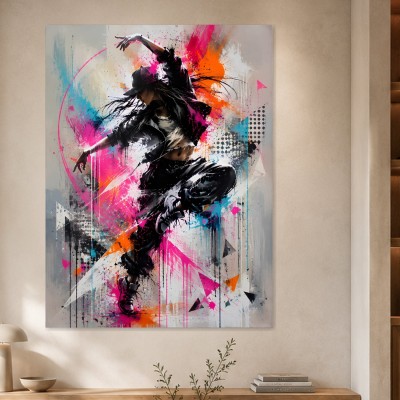 Dynamischer Tänzer als Modernes Wandbild oder Acrylbild