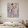 Elegante Ballerina als Kunstwerk oder Wandbild in zartem Lila