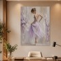 Elegante Ballerina als Kunstwerk oder Wandbild in zartem Lila