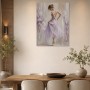 Elegante Ballerina als Kunstwerk oder Wandbild in zartem Lila