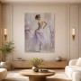 Elegante Ballerina als Kunstwerk oder Wandbild in zartem Lila