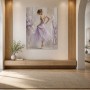 Elegante Ballerina als Kunstwerk oder Wandbild in zartem Lila