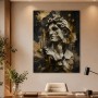 Antike Statue im Dunkel zwischen Kunstwerk und Wandbild