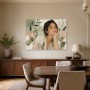 Elegantes Porträt als Leinwandbild oder Acrylbild mit floraler Ruhe