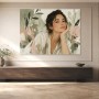 Elegantes Porträt als Leinwandbild oder Acrylbild mit floraler Ruhe