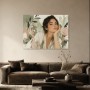 Elegantes Porträt als Leinwandbild oder Acrylbild mit floraler Ruhe