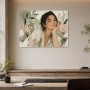 Elegantes Porträt als Leinwandbild oder Acrylbild mit floraler Ruhe