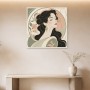 Elegantes Porträt als Wandbild oder Kunstdruck mit floralen Linien