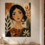 Porträt in warmen Erdtönen als Kunstwerk oder Wandbild