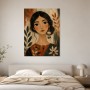 Porträt in warmen Erdtönen als Kunstwerk oder Wandbild