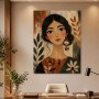 Porträt in warmen Erdtönen als Kunstwerk oder Wandbild