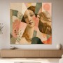 Porträt zwischen Formen als Kunstwerk oder Fine Art Print