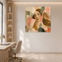 Porträt zwischen Formen als Kunstwerk oder Fine Art Print
