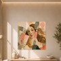 Porträt zwischen Formen als Kunstwerk oder Fine Art Print