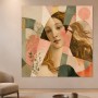 Porträt zwischen Formen als Kunstwerk oder Fine Art Print