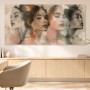 Expressives Porträt als Kunstwerk oder Fine Art Print mit vier Gesichtern