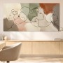 Abstraktes Wandbild oder Gallery Print mit stilisierten Frauengesichtern