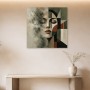 Abstraktes Porträt als Wandbild oder Acrylbild in sanften Kontrasten