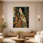 Elegantes Porträt als Fine Art Print oder Wandbild mit Goldakzenten