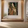 Elegantes Porträt als Fine Art Print oder Wandbild mit Goldakzenten