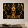 Ägyptische Königin als Acrylbild oder Kunstdruck in Gold und Schwarz